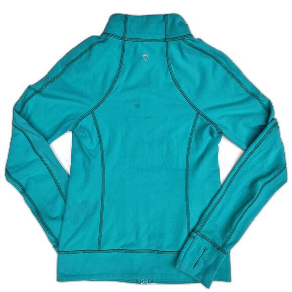 Ivivva by Lululemon Perfect Your Practice Full Zip Jacket Sz 8 -Girl M Turquoise - Picture 3 of 9